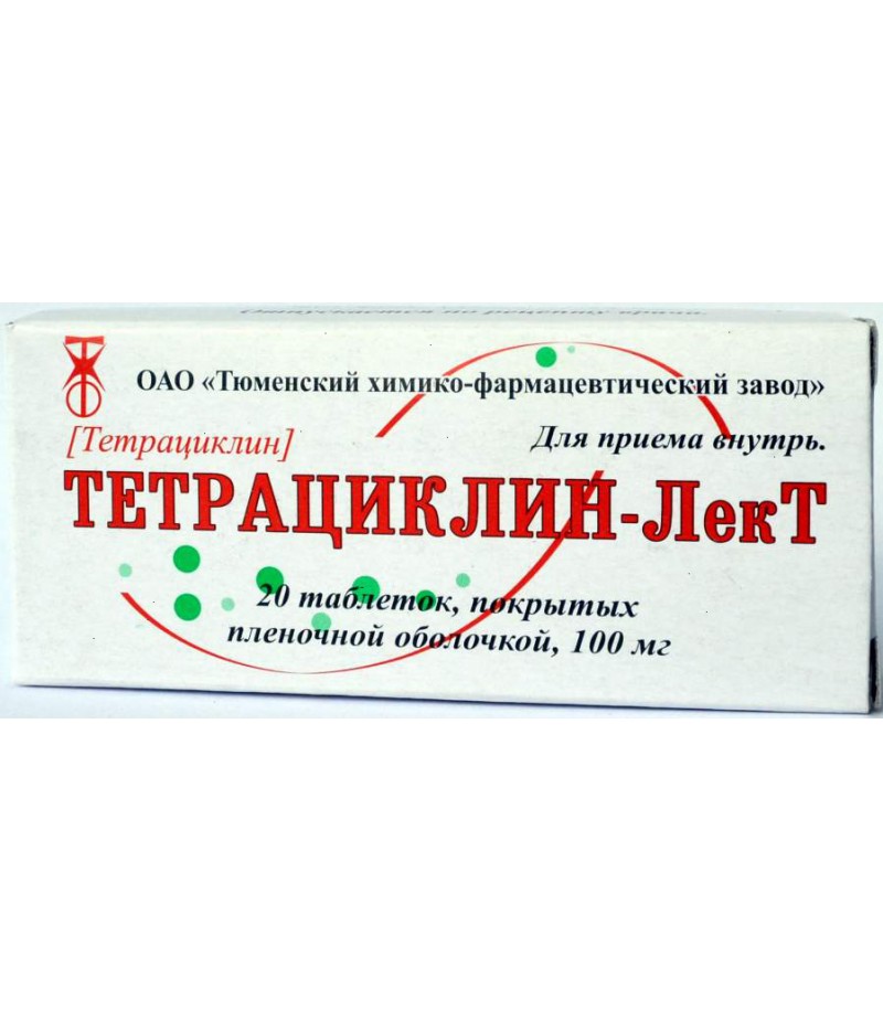 Tetracyclin-lekt tabs 100mg #20 Tetracyclin-lekt tabs 100mg #20