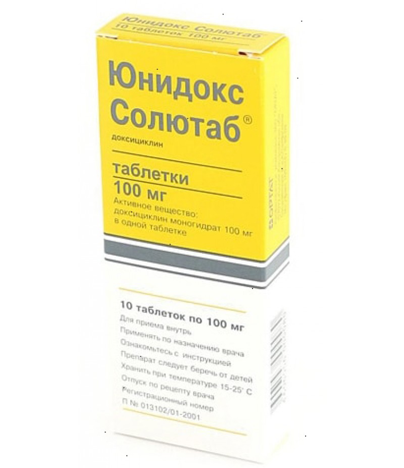 Unidox Solutab tabs 100mg #10 Unidox Solutab tabs 100mg #10