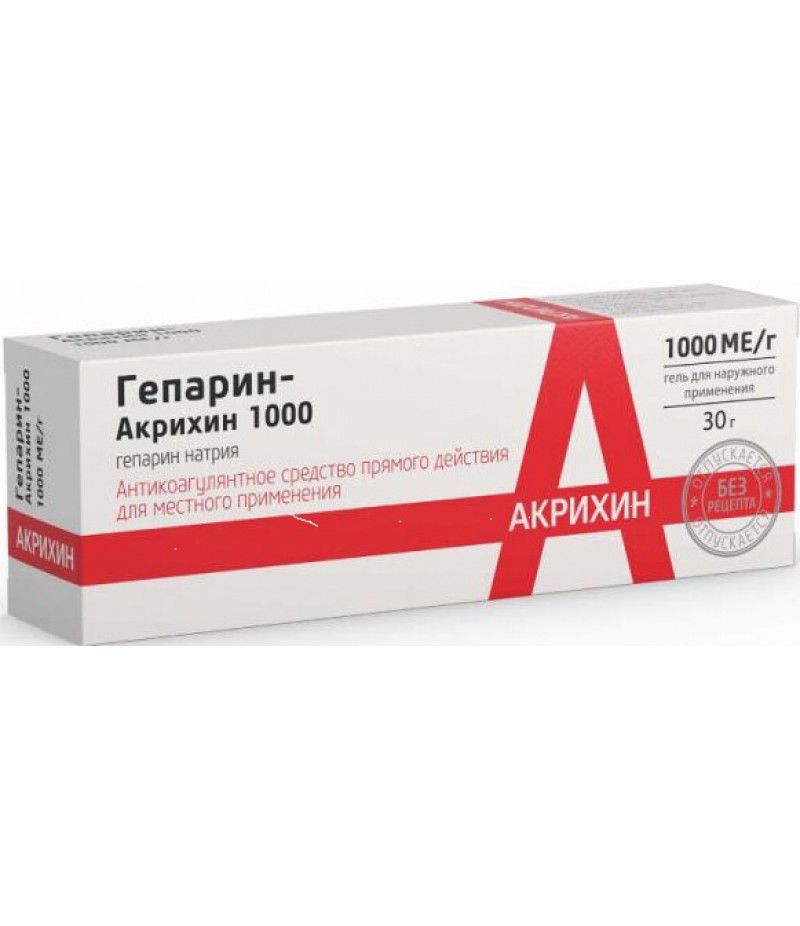 Heparin-Akrihin gel 1000ME/gr 50gr Heparin-Akrihin gel 1000ME/gr 50gr