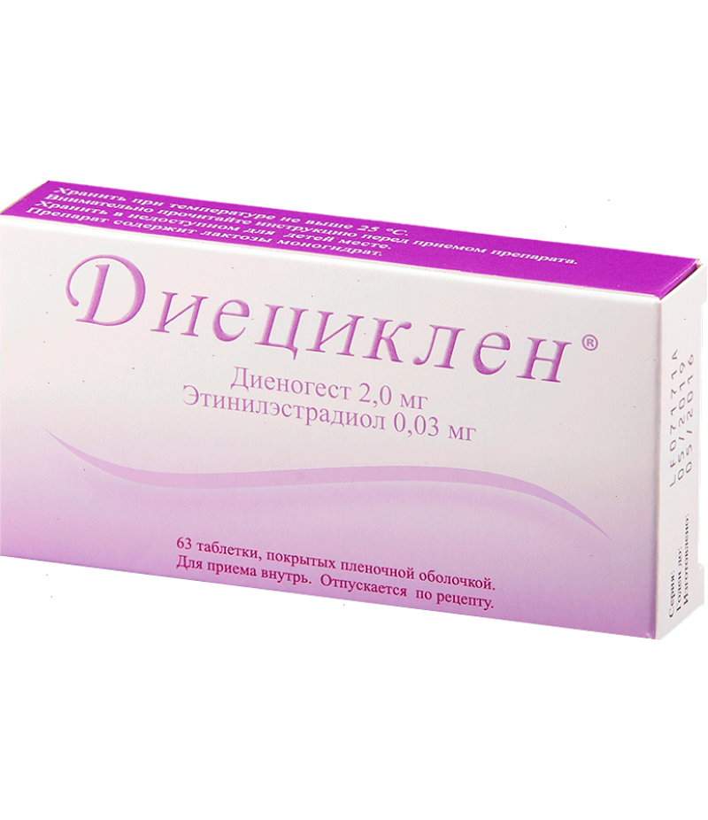 Diecyclen tabs 2mg + 0.03mg #63 Diecyclen tabs 2mg + 0.03mg #63
