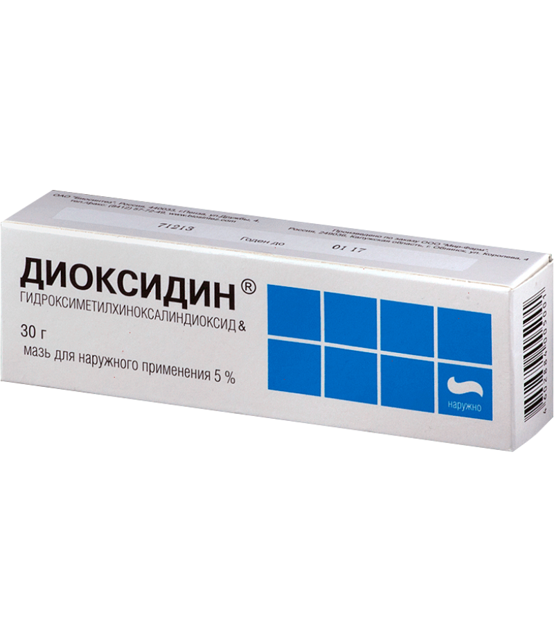 Dioxidine ointment 5% 30gr Dioxidine ointment 5% 30gr
