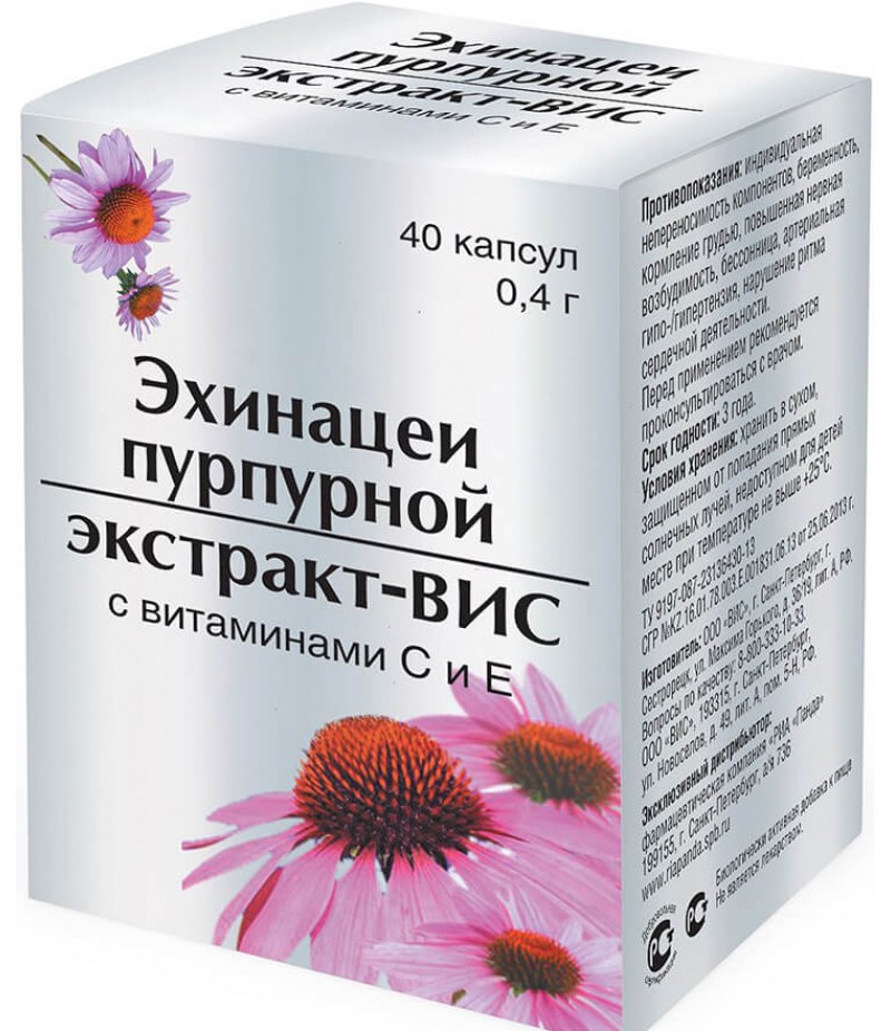 Echinacea Purple Extract-VIS caps 0.4gr #40 Echinacea Purple Extract-VIS caps 0.4gr #40