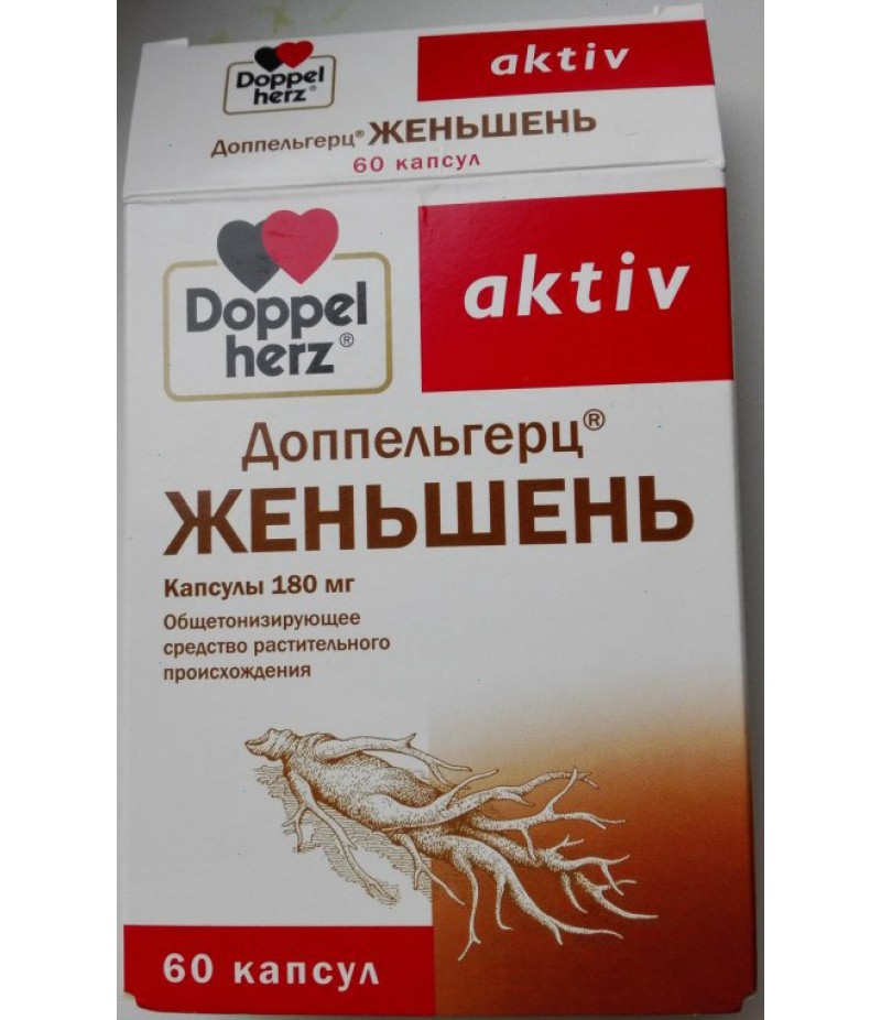 DOPPELHERZ GINSENG caps. 180mg #60 DOPPELHERZ GINSENG caps. 180mg #60