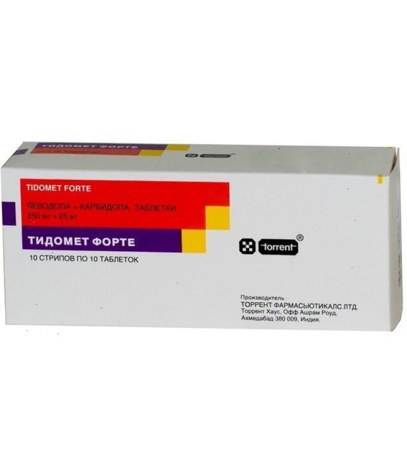 Tidomet Forte tabs 25mg/250mg #100 Tidomet Forte tabs 25mg/250mg #100