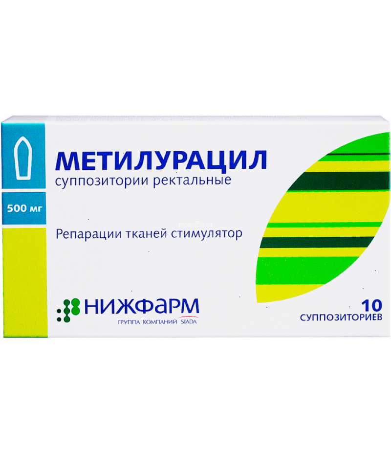 Metiluracyl supp 500mg #10 Metiluracyl supp 500mg #10