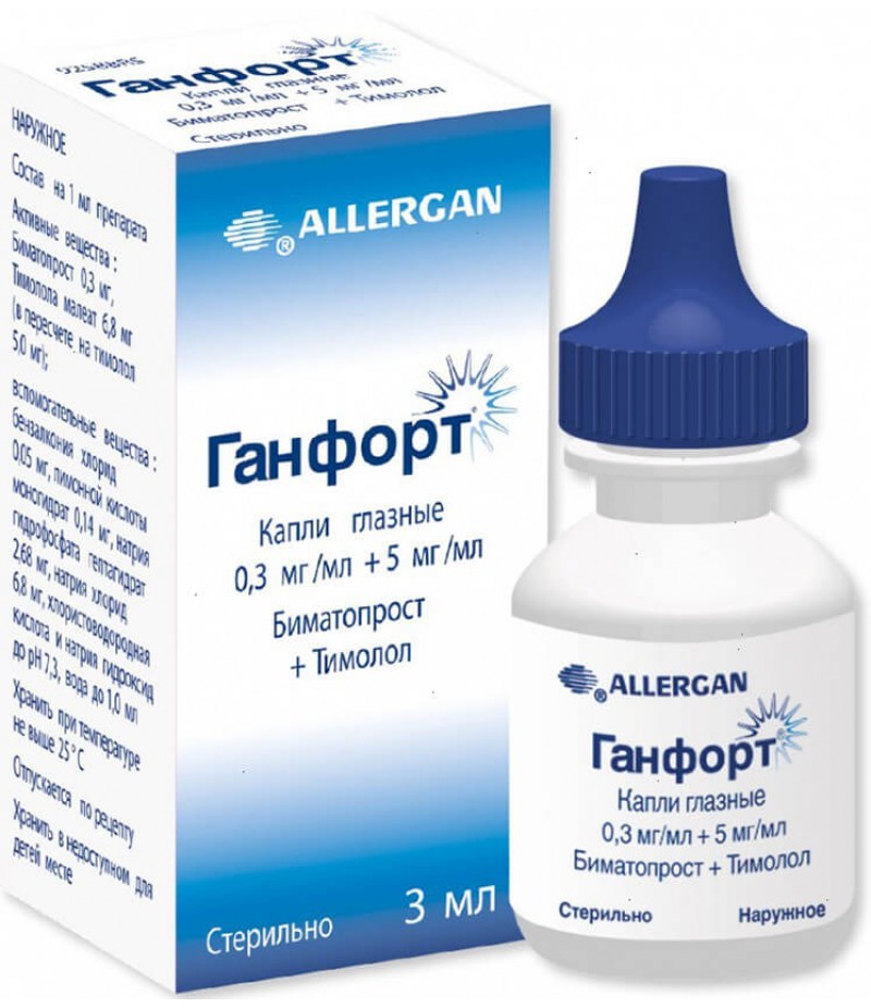 Ganfort drops 0.3mg/ml + 5mg/ml 3ml Ganfort drops 0.3mg/ml + 5mg/ml 3ml