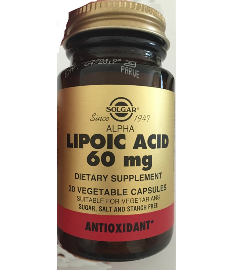 Solgar Alpha Lipoic Acid caps #30 Solgar Alpha Lipoic Acid caps #30
